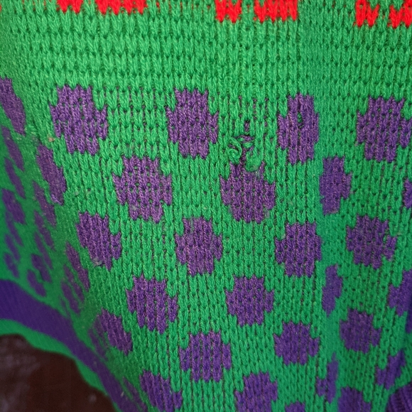 Vintage Retro Dog Pattern Sweater - Picture 4 of 4